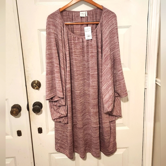 Suzanne Betro Women's Dress Size 1X Dusty Rose NWT - Picture 1 of 10